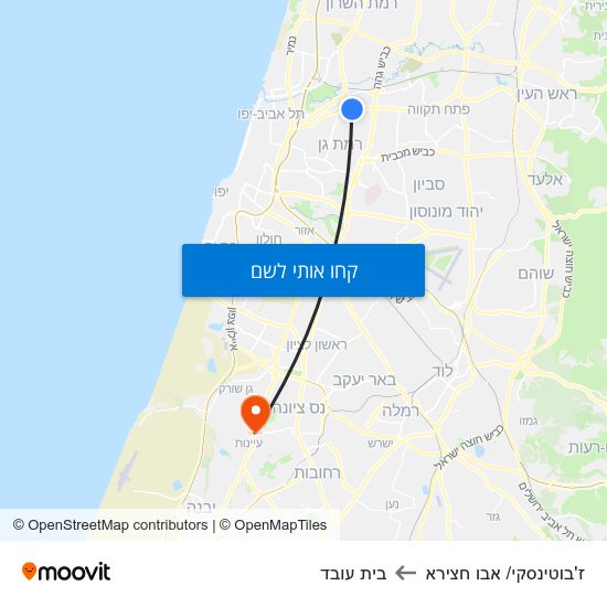 מפת ז'בוטינסקי/ אבו חצירא לבית עובד