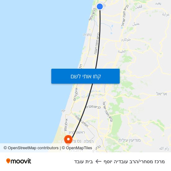 מפת מרכז מסחרי/הרב עובדיה יוסף לבית עובד