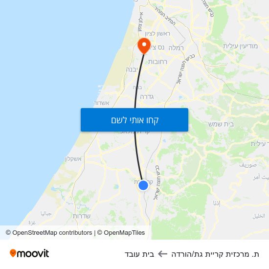 מפת ת. מרכזית קריית גת/הורדה לבית עובד