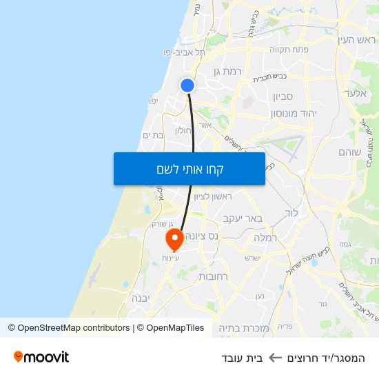 מפת המסגר/יד חרוצים לבית עובד