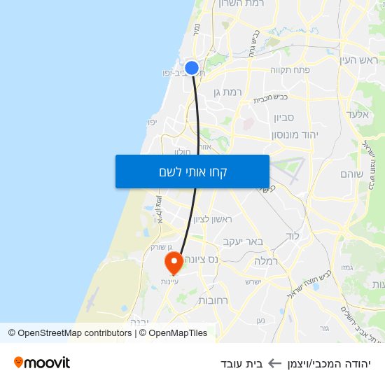 מפת יהודה המכבי/ויצמן לבית עובד