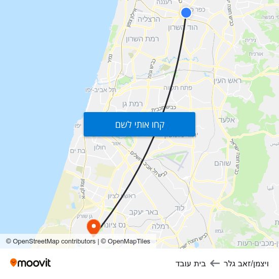 מפת ויצמן/זאב גלר לבית עובד