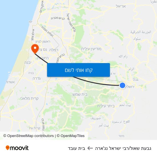 מפת גבעת שאול/רבי ישראל נג'ארה לבית עובד