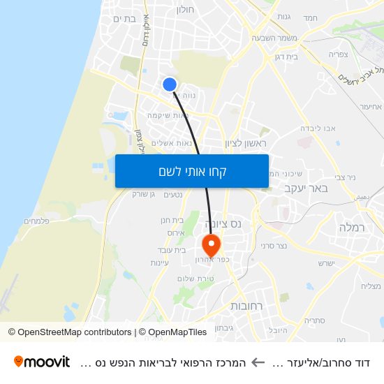 מפת דוד סחרוב/אליעזר מזל להמרכז הרפואי לבריאות הנפש נס ציונה