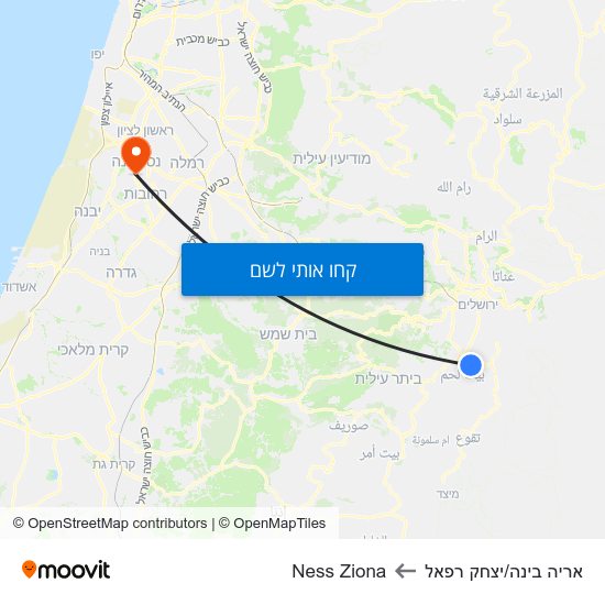 מפת אריה בינה/יצחק רפאל לNess Ziona