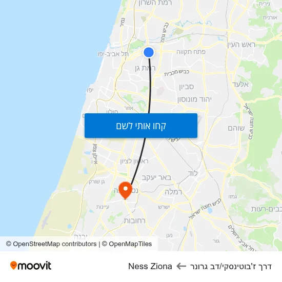 מפת דרך ז'בוטינסקי/דב גרונר לNess Ziona