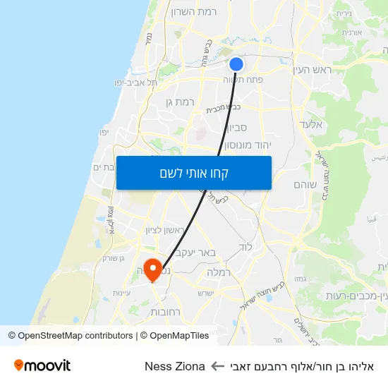 מפת אליהו בן חור/אלוף רחבעם זאבי לNess Ziona