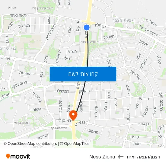 מפת ויצמן/המאה ואחד לNess Ziona
