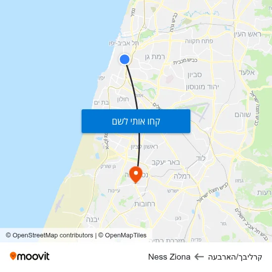 מפת קרליבך/הארבעה לNess Ziona