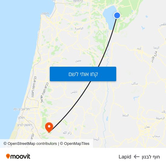 מפת חוף לבנון לLapid