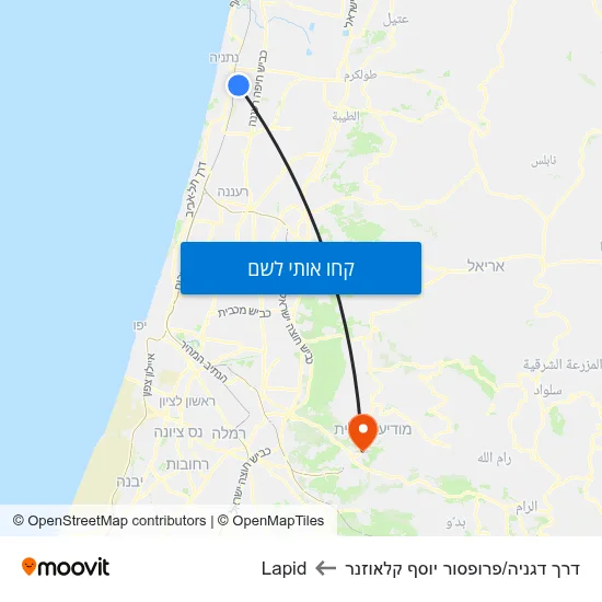 מפת דרך דגניה/פרופסור יוסף קלאוזנר לLapid
