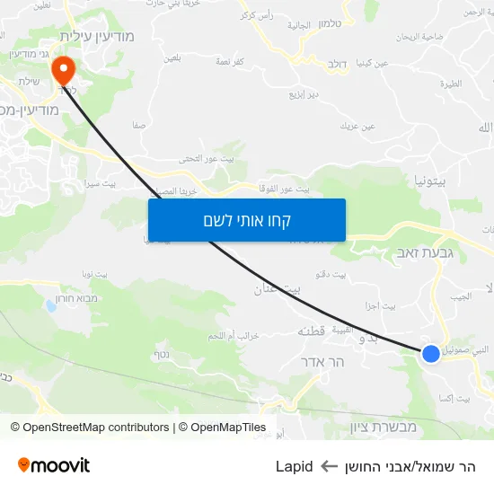 מפת הר שמואל/אבני החושן לLapid