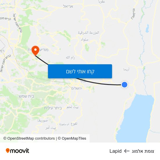 מפת צומת אלמוג לLapid