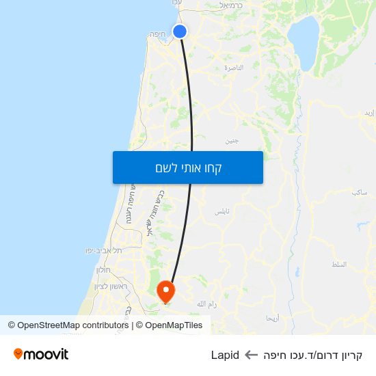 מפת קריון דרום/ד.עכו חיפה לLapid