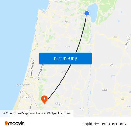 מפת צומת כפר חיטים לLapid