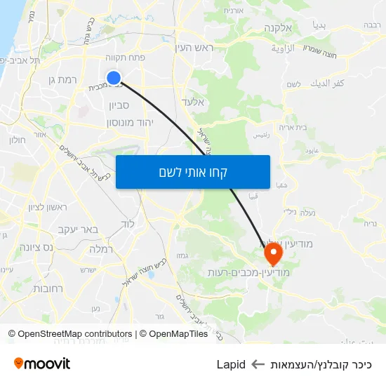 מפת כיכר קובלנץ/העצמאות לLapid