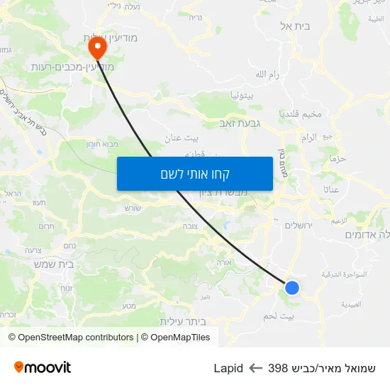 מפת שמואל מאיר/כביש 398 לLapid