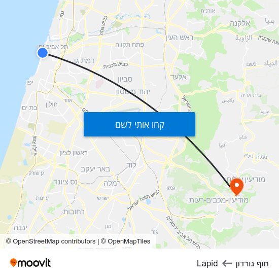 מפת חוף גורדון לLapid