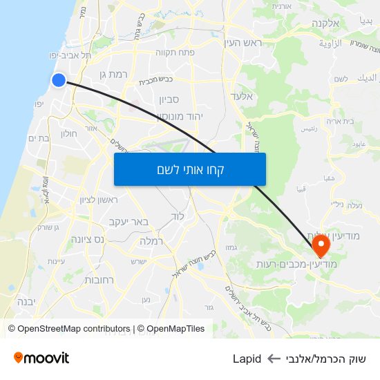 מפת שוק הכרמל/אלנבי לLapid