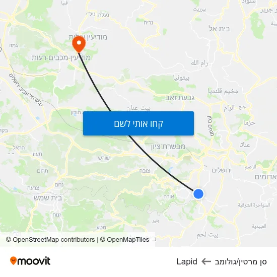 מפת סן מרטין/גולומב לLapid