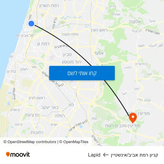 מפת קניון רמת אביב/אינשטיין לLapid