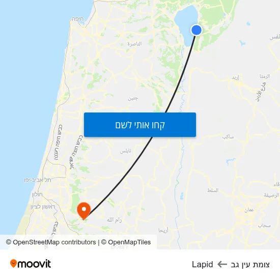 מפת צומת עין גב לLapid