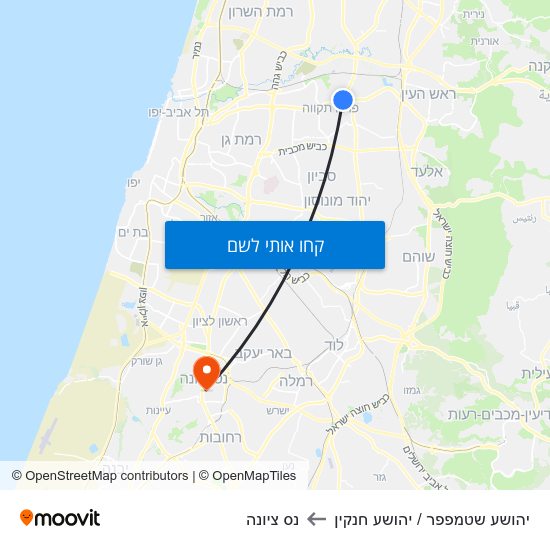 מפת יהושע שטמפפר / יהושע חנקין לנס ציונה