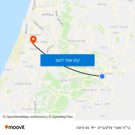 מפת בי''ח שערי צדק/בייט לנס ציונה