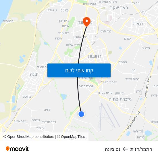 מפת התמר/הזית לנס ציונה