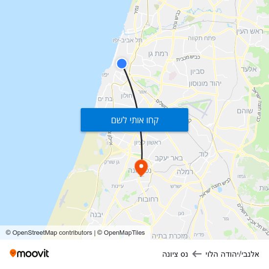 מפת אלנבי/יהודה הלוי לנס ציונה