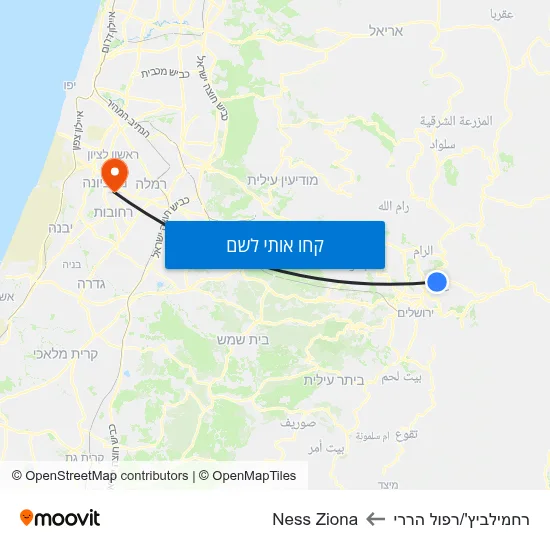 מפת רחמילביץ'/רפול הררי לNess Ziona