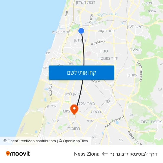 מפת דרך ז'בוטינסקי/דב גרונר לNess Ziona