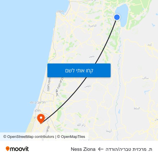 מפת ת. מרכזית טבריה/הורדה לNess Ziona
