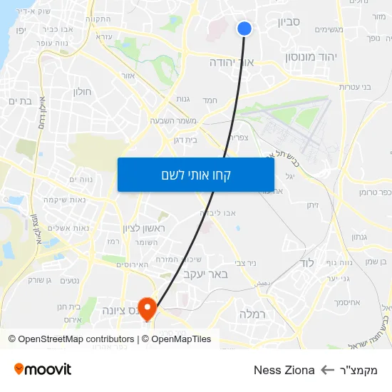 מפת מקמצ''ר לNess Ziona