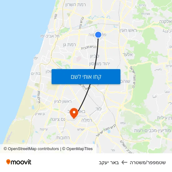 מפת שטמפפר/משטרה לבאר יעקב