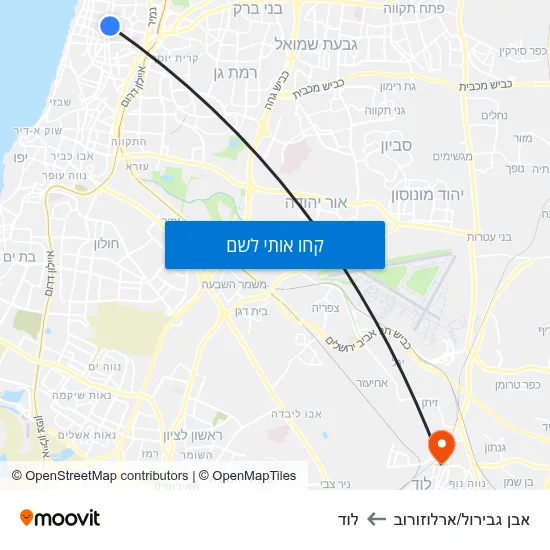 מפת אבן גבירול/ארלוזורוב ללוד