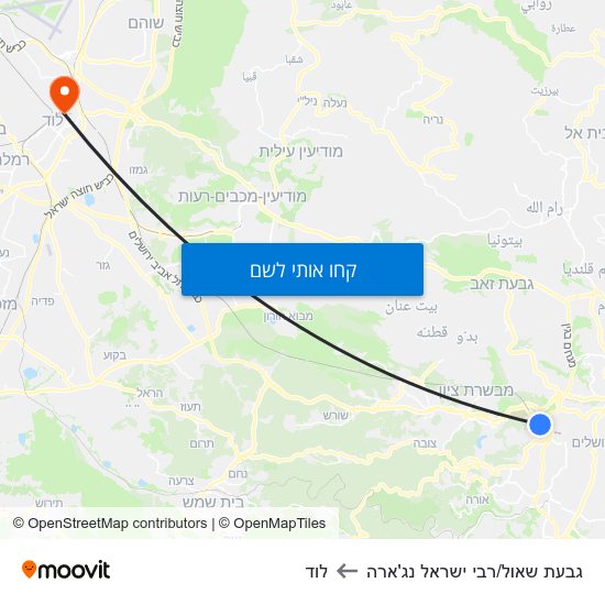 מפת גבעת שאול/רבי ישראל נג'ארה ללוד