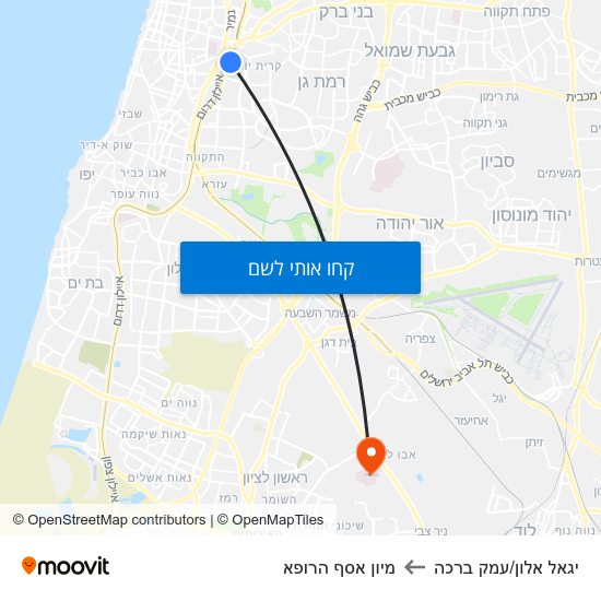 מפת יגאל אלון/עמק ברכה למיון  אסף הרופא