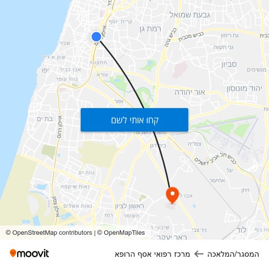 מפת המסגר/המלאכה למרכז רפואי אסף הרופא