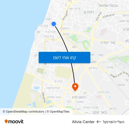 מפת העלייה/פרנקל לAlivia Center
