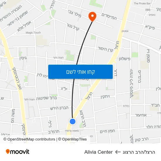 מפת הרצל/הרב הרצוג לAlivia Center