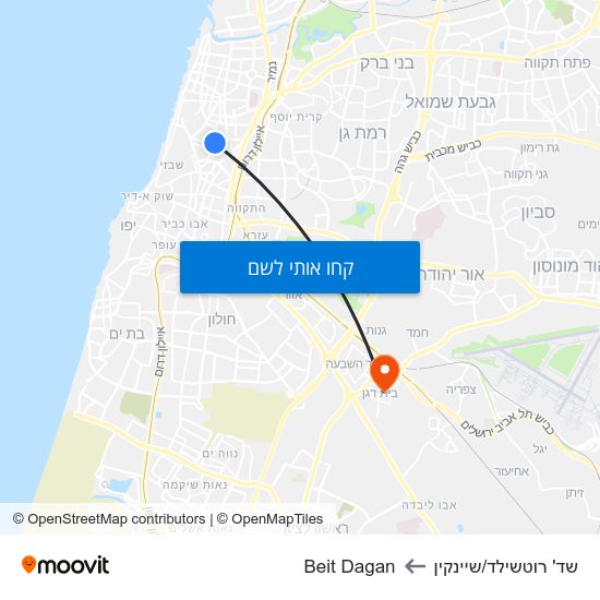 מפת שד' רוטשילד/שיינקין לBeit Dagan