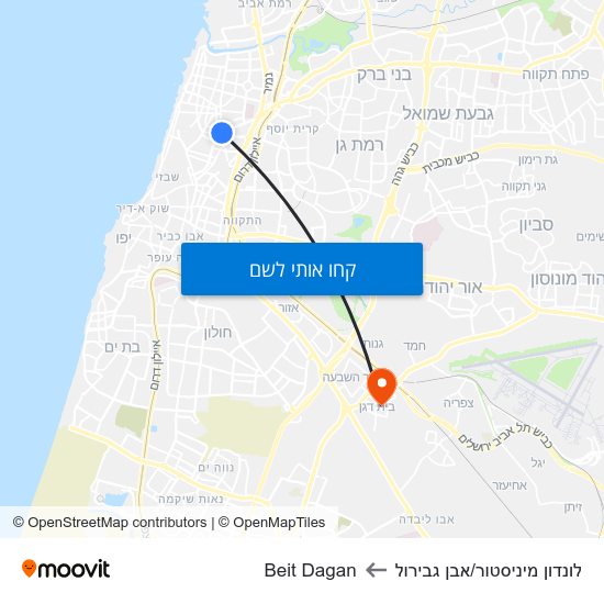 מפת לונדון מיניסטור/אבן גבירול לBeit Dagan