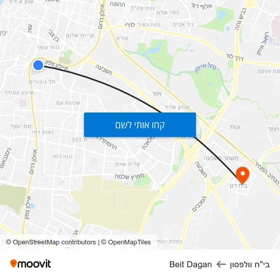 מפת בי''ח וולפסון לBeit Dagan