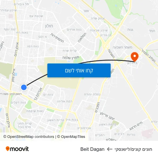מפת חונים קונים/לישנסקי לBeit Dagan