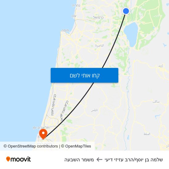 מפת שלמה בן יוסף/הרב עזיזי דיעי למשמר השבעה