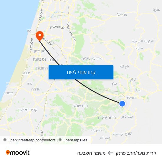 מפת קרית נוער/הרב פרנק למשמר השבעה