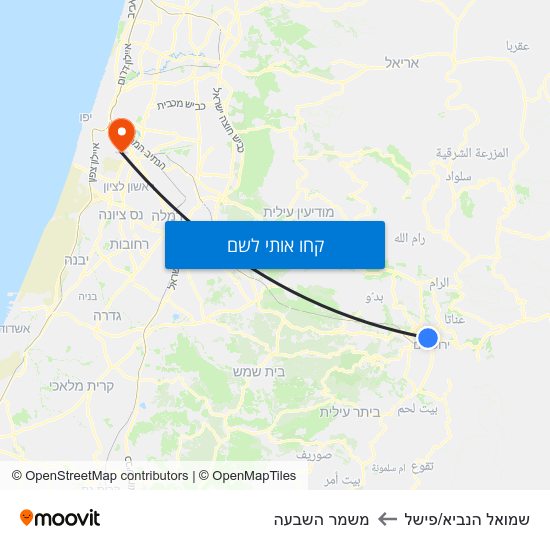 מפת שמואל הנביא/פישל למשמר השבעה