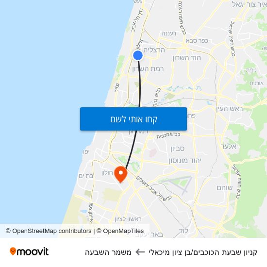 מפת קניון שבעת הכוכבים/בן ציון מיכאלי למשמר השבעה