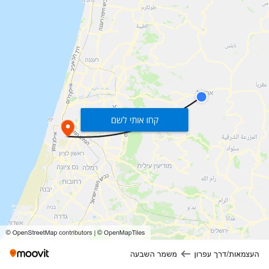 מפת העצמאות/דרך עפרון למשמר השבעה